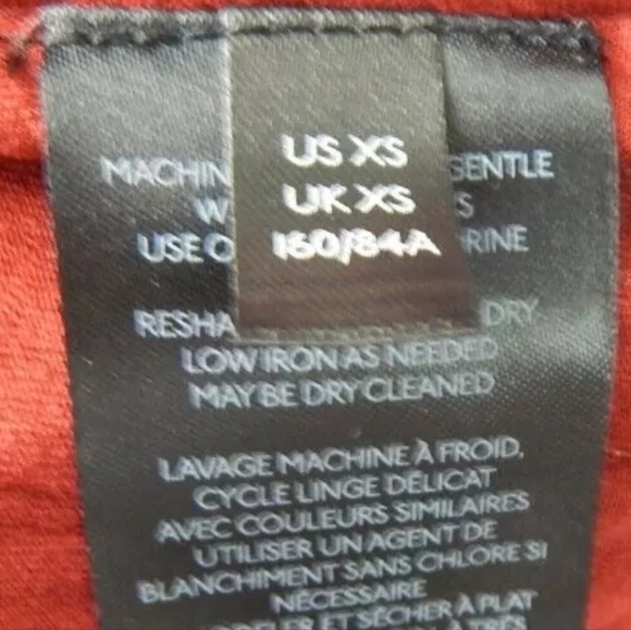 Anthropologie Red Floral Embroidered Button Down Top - Picture 3 of 4